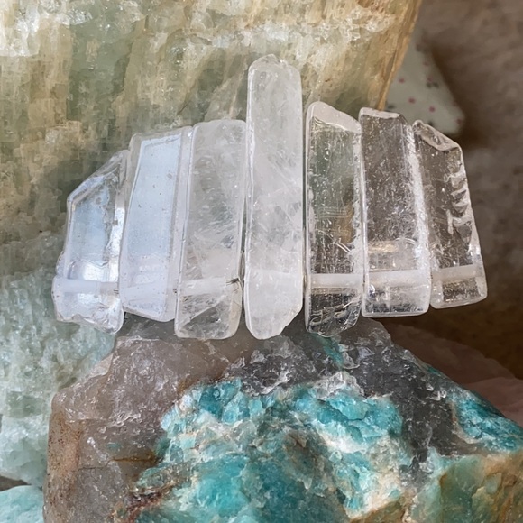 Quartz Crystal hair clasp barrette natural stone - Picture 3 of 10